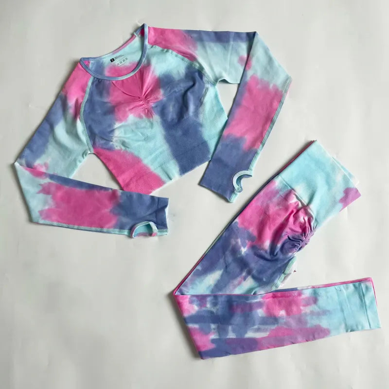 Seamless Tie-Dye Activewear Set