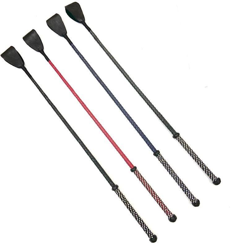 Leather Braided Riding Crop | Durable 27” Performance Whip | Premium Quality
