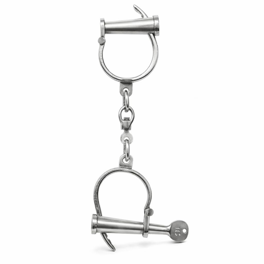 Heavy Duty Leg Cuff | Carbon Steel | Stage & Costume Accessory (Black)