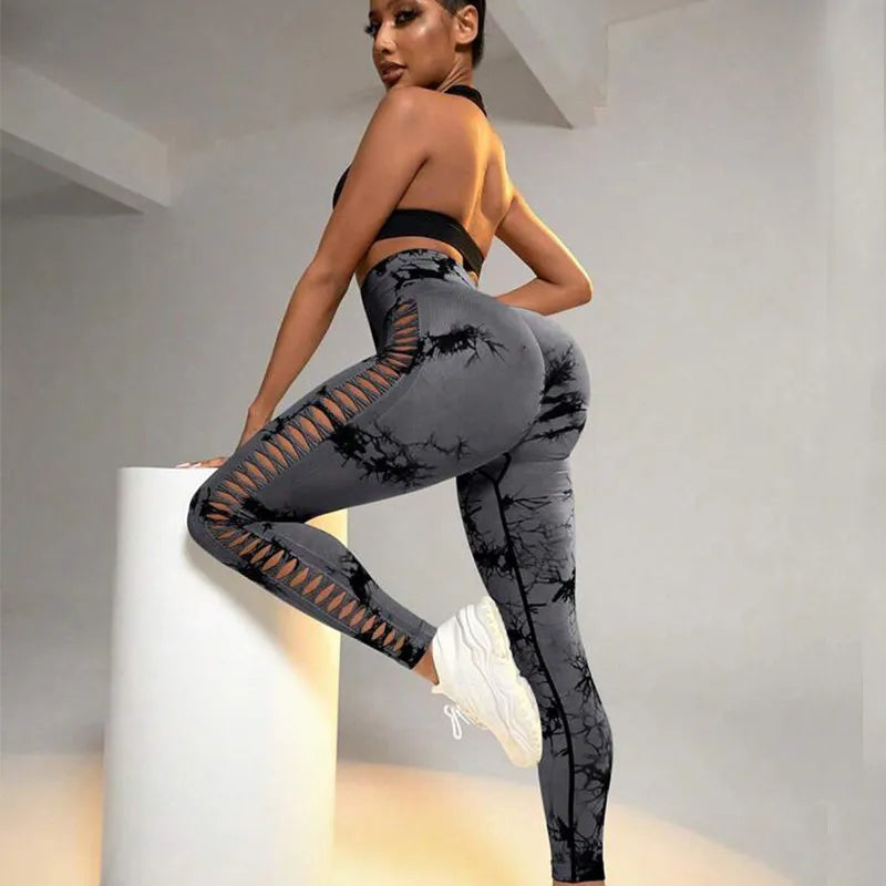 Tie-Dye High Waist Seamless Leggings | Butt-Lift Yoga & Gym Pants for Women