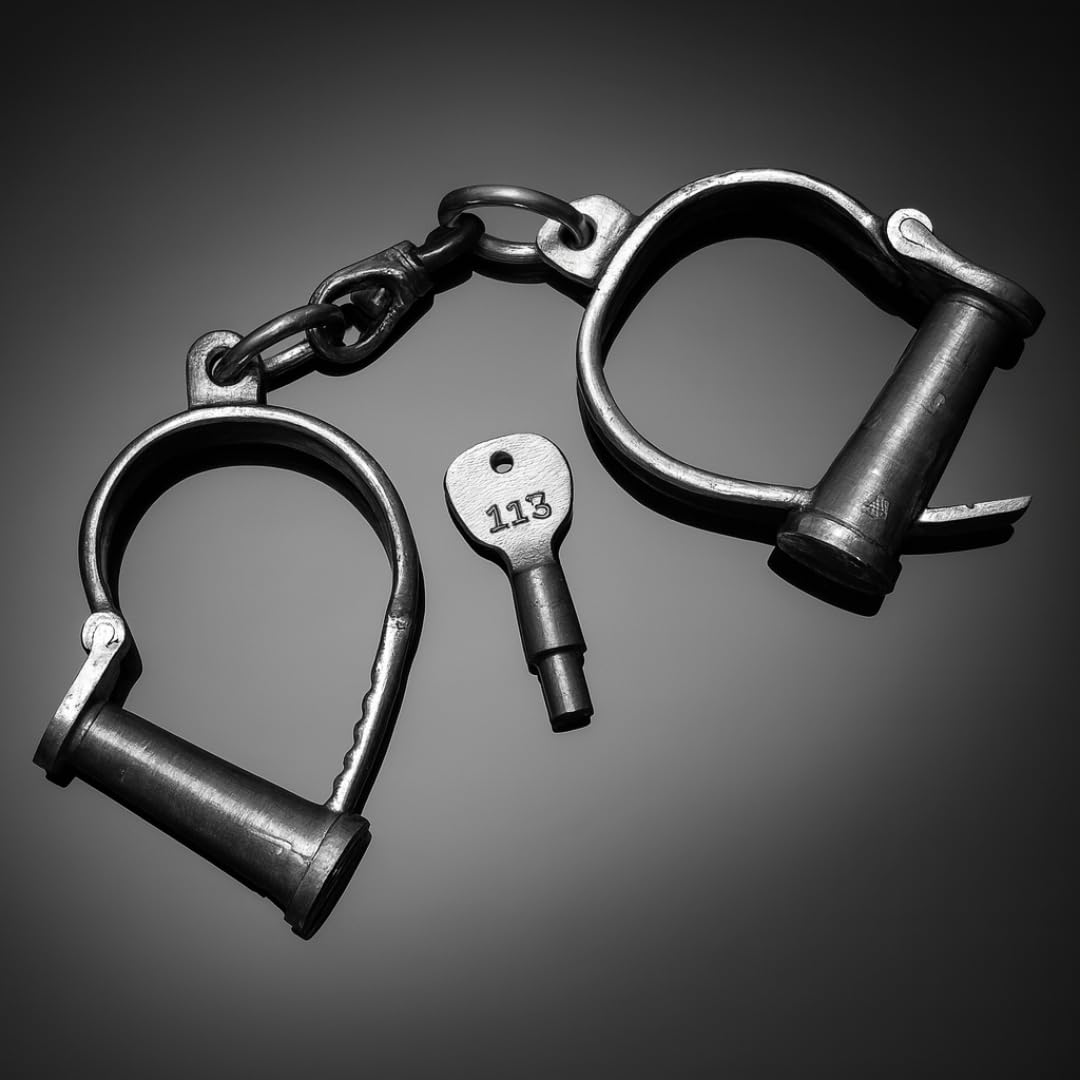 Heavy Duty Leg Cuff | Carbon Steel | Stage & Costume Accessory (Black)