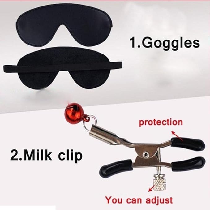 Luxury 10-Piece Couples Intimacy & Roleplay Accessories Kit – Premium Bondage Game Set