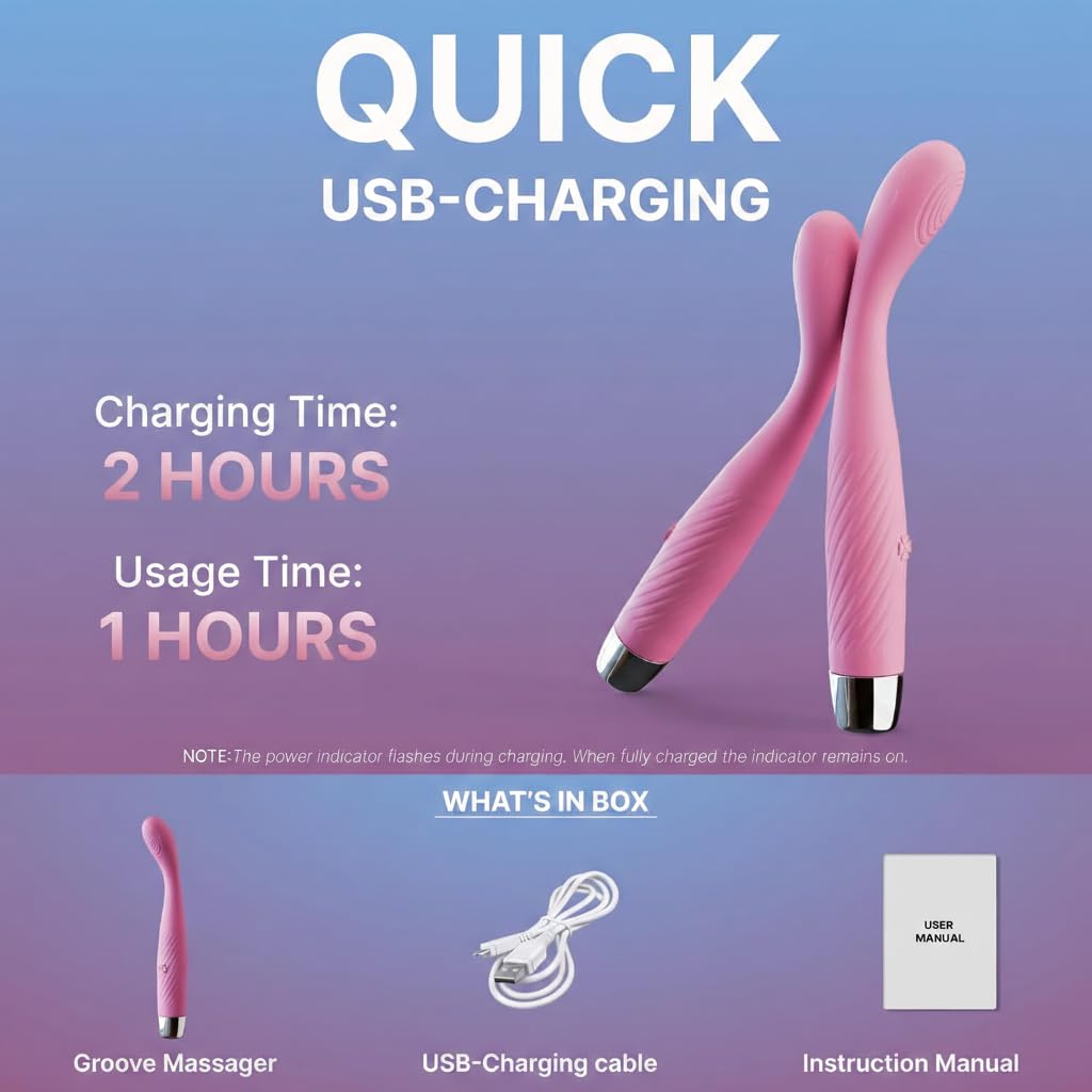 Rechargeable Full Body Massager | Wireless Handheld Pain Relief Device | 10 Modes | Silicone Build