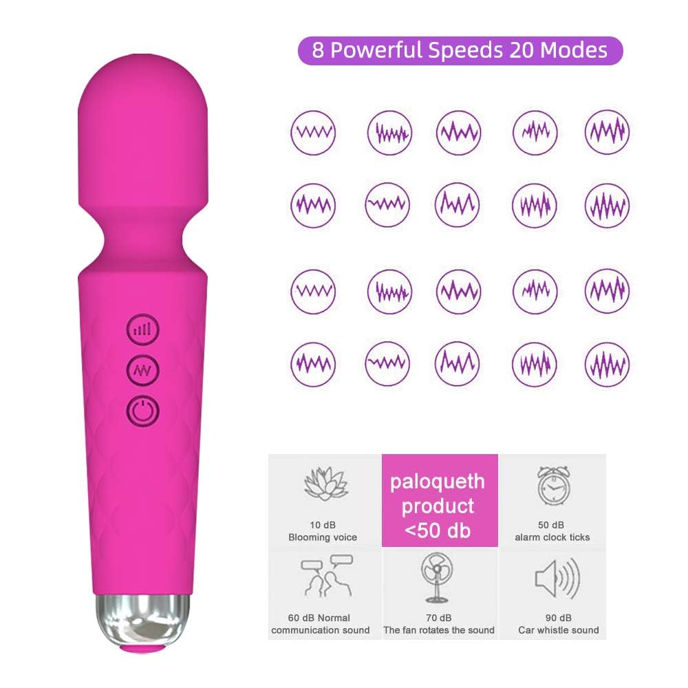 Rechargeable Wireless Personal Massager for Women | 10 Modes | Flexible Head | Waterproof Design