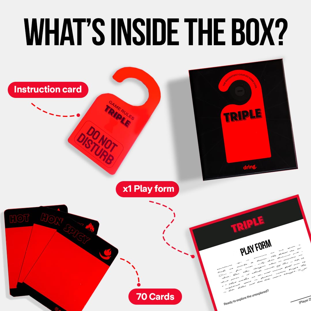 Naughty Couples Truth & Dare Card Game – 70 Romantic Challenge Cards for Date Night Fun