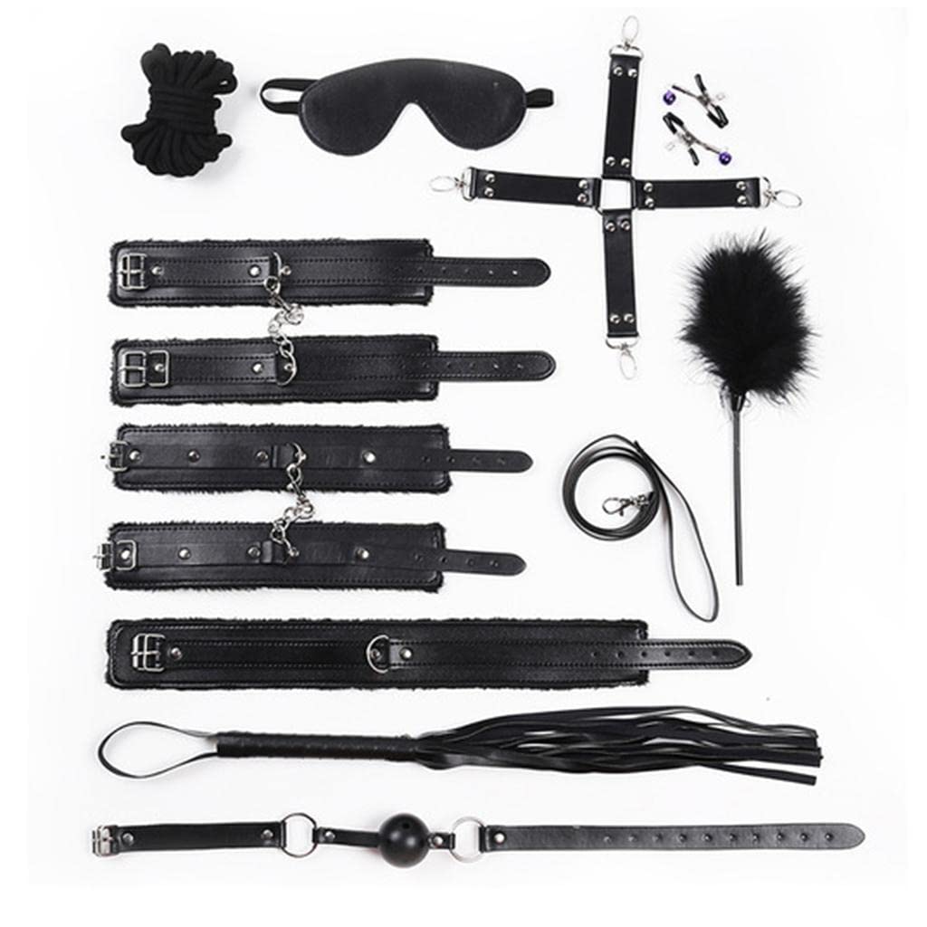 Luxury 10-Piece Couples Intimacy & Roleplay Accessories Kit – Premium Bondage Game Set