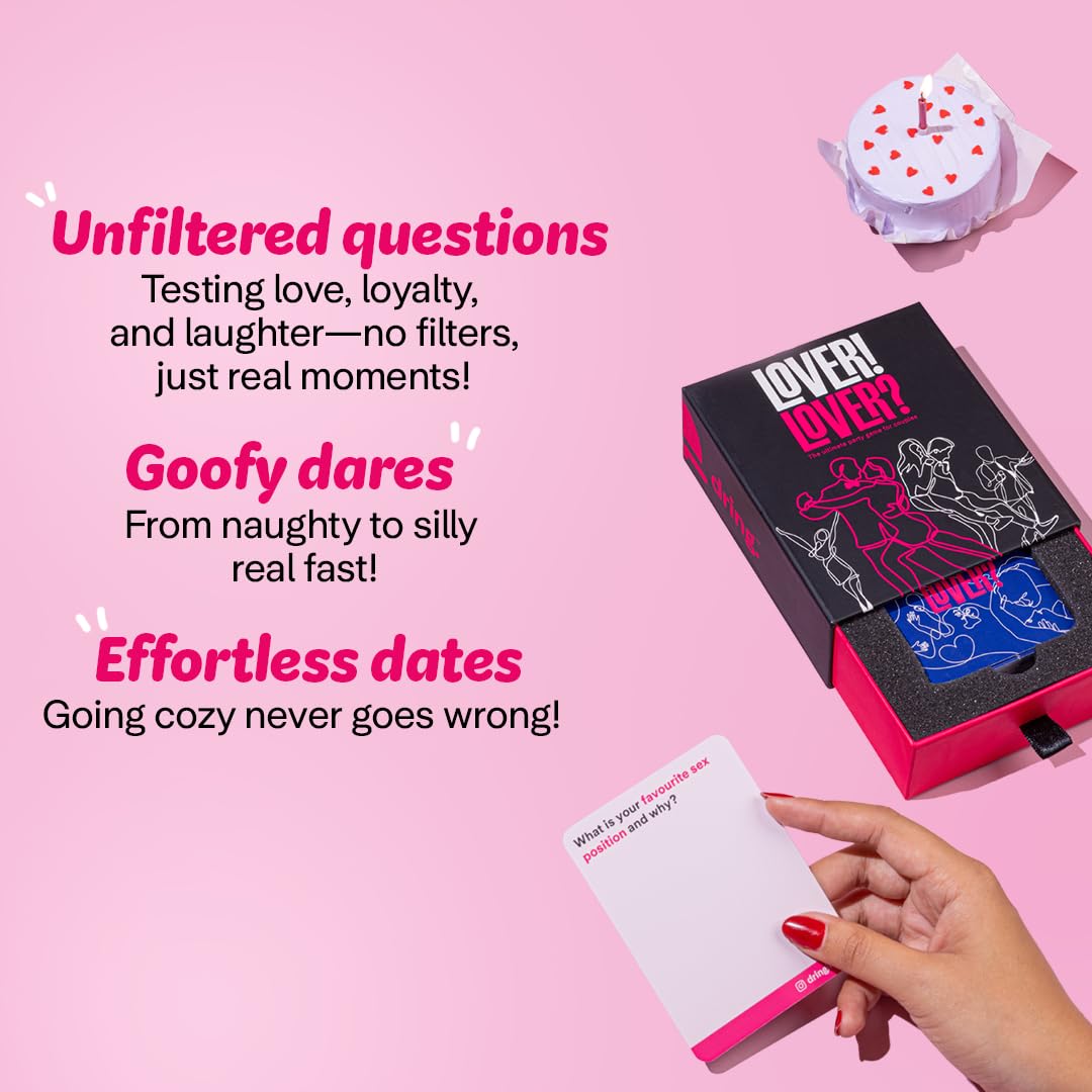 Lover Lover Couples Date Night Card Game – 100 Romantic Questions & Dares (5 Categories)
