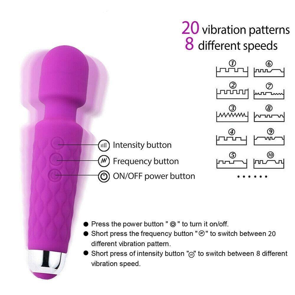 Rechargeable Wireless Personal Massager for Women | 10 Modes | Flexible Head | Waterproof Design
