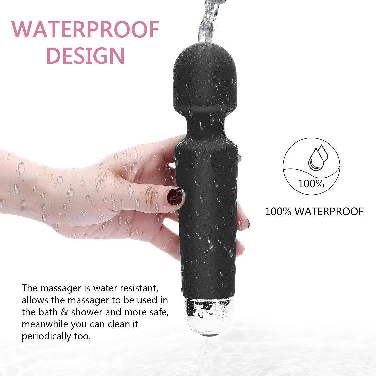 Rechargeable Wireless Personal Massager for Women | 10 Modes | Flexible Head | Waterproof Design