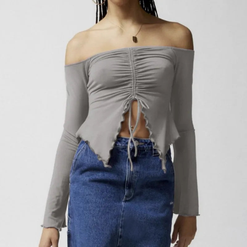 Women’s Off-Shoulder Long Sleeve Top