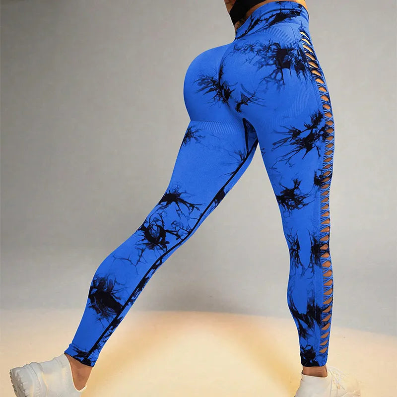Tie-Dye High Waist Seamless Leggings | Butt-Lift Yoga & Gym Pants for Women