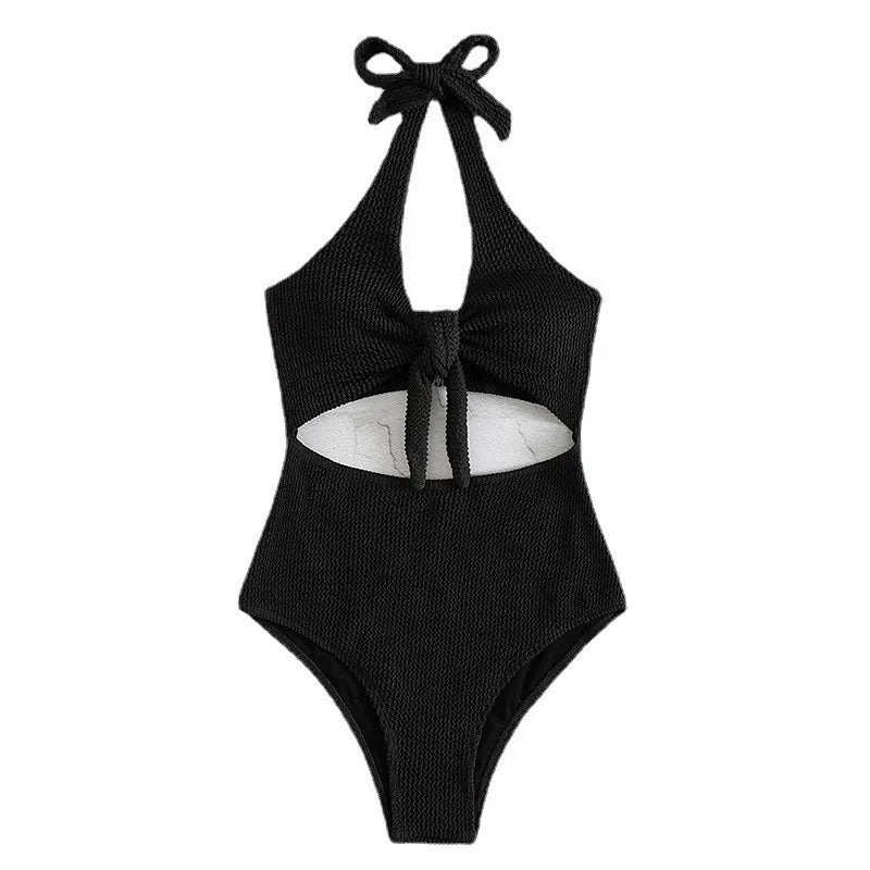 Women’s Backless Lace-Up High Waist Swimsuit Set