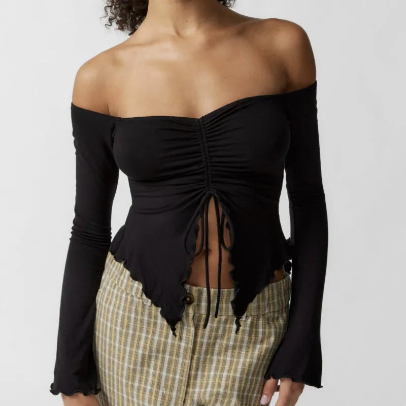 Women’s Off-Shoulder Long Sleeve Top