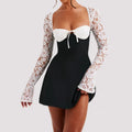 Y2K Lace Corset Backless Mini Dress